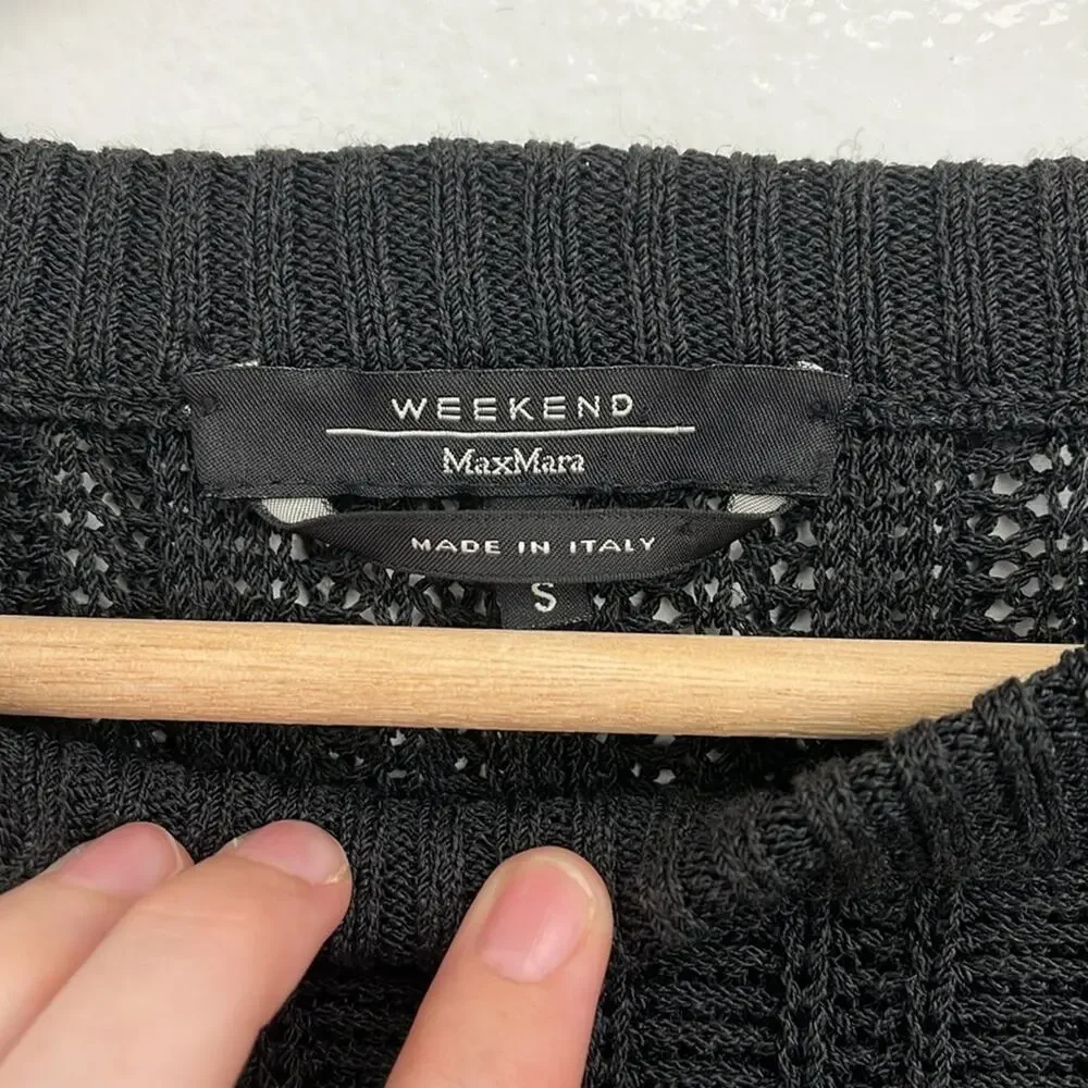 Weekend Max Mara Open Knit Classic Luxury Capsule Minimalist Sweater Top - Small